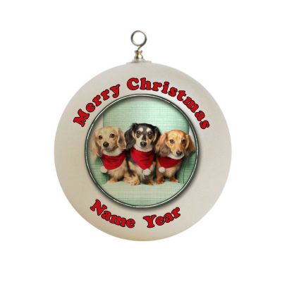 Personalized  Dachshund Puppy Dog Christmas Ornament 10