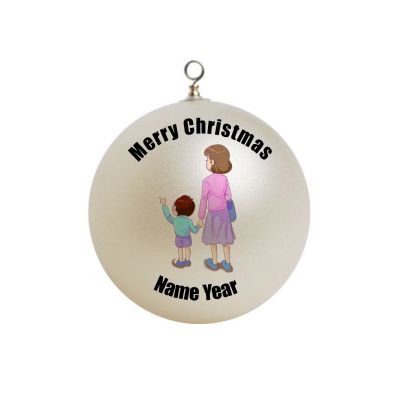 Personalized Mother son Mom Mommy  Christmas Ornament 10