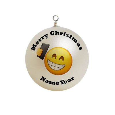 Personalized  Selfie Emoji Christmas Ornament Emoji #10