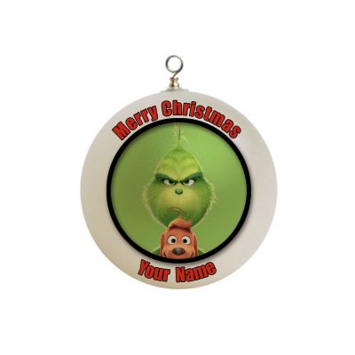 Personalized  The Grinch Movie dog Ornament Christmas 11