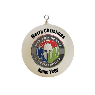 Personalized  Spartan Kids Trifecta Finisher Ornament 11