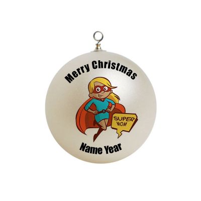 Personalized Super Mom Mother Ornament 12