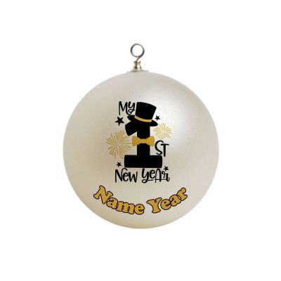 Personalized Baby First New year Number 1 One Ornament 12