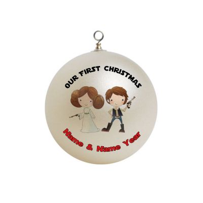 Personalized Our First Christmas Star Wars Starwars engaged Ornament-Mr & Mrs  Couple Married Princess Leia 14