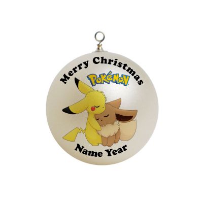 Personalized Pokemon Eevee and pikachu Christmas Ornament Custom Gift #14