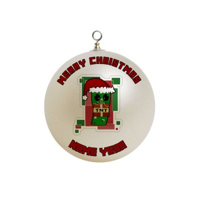 Personalized Minecraft Creeper Christmas Ornament Custom #14