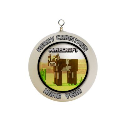 Personalized Minecraft Cow Christmas Ornament Custom #15