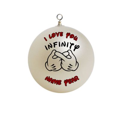 Personalized I love you Infinity Christmas  Ornament FUNNY #18
