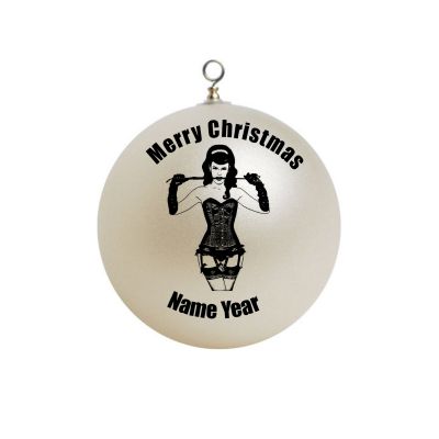 Personalized  Mistress dominatrix pinup girl Christmas Ornament 1