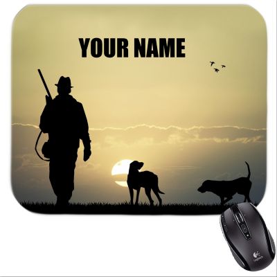 Personalized Hunting Man Silhouette Mousepad Hunting 1 