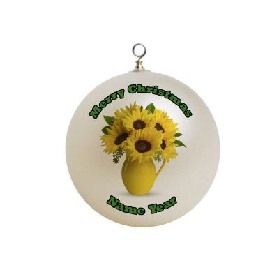 Personalized SunFlower Ornament Flower 1