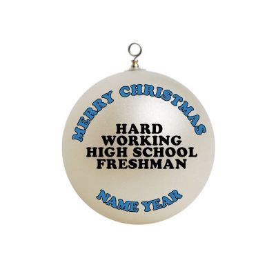 Personalized High School Freshman Ornament 1