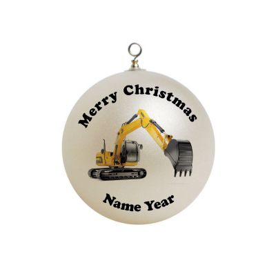 Personalized excavator Ornament 1