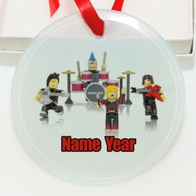 Personalized Roblox GLASS Ornament Custom Gift #1