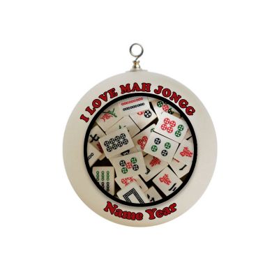Personalized I love Mah Jongg Game Ornament 1