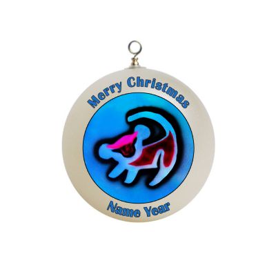 Personalized Lion King Simba New Born King Art  Christmas Ornament #1 