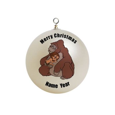 Personalized Tarzan as a baby with Gorilla Kala Ornament  #1