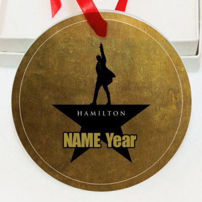Personalized Hamilton The Musical GLASS Ornament Custom Gift #1