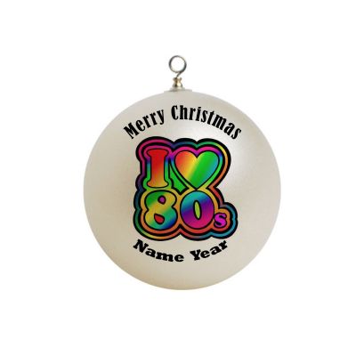 Personalized  Rock 80s Rainbow Ornament 1