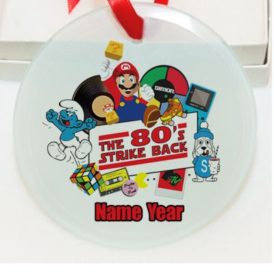 Personalized The 80's Strike Back GLASS Ornament Custom Gift #1