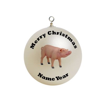 Personalized Prop Pig Pink Pig Ornament 1