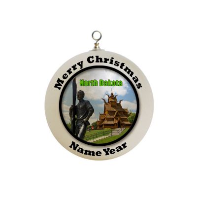 Personalized North Dakota Ornament 1