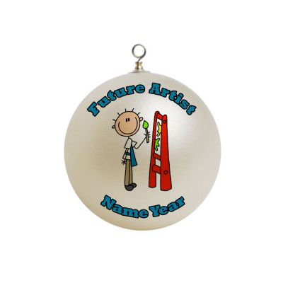 Personalized Future Artist Boy Christmas Ornament Custom Gift #1