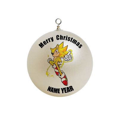 Personalized Super Sonic Christmas Ornament 1