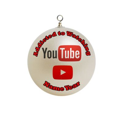 Personalized Addicted to watching YouTube Christmas Ornament Custom Gift #1