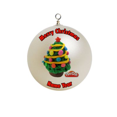 Personalized Playdough Christams tree Christmas Ornament Custom #1