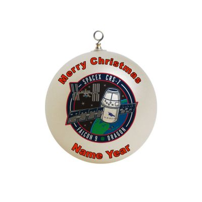 Personalized NASA SpaceX dragon Christmas Ornament 1