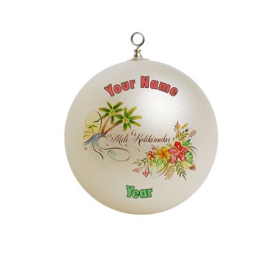 Personalized mele kalikimaka Christmas Ornament #1