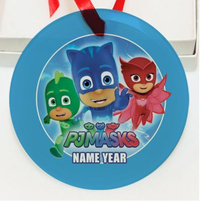 Personalized PJ MASKS GLASS Ornament Custom Gift #1