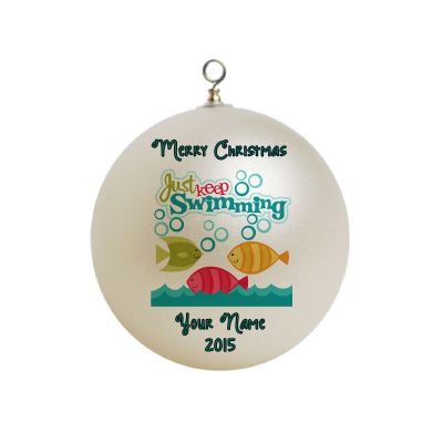 Personalized Swimming Christmas Ornament Custom Gift #1