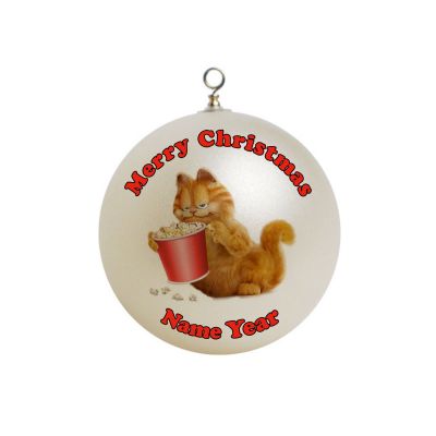 Personalized Cat with Popcorn Bucket Christmas Ornament Custom Gift #1