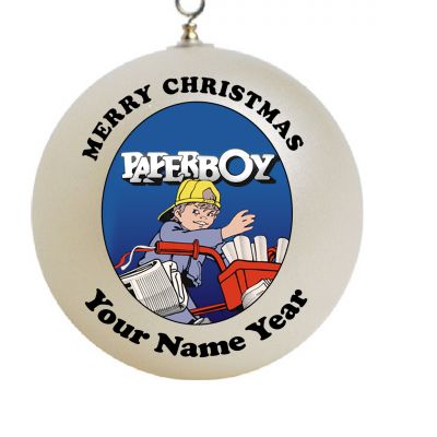 Personalized Paperboy Christmas Ornament Custom Gift #1