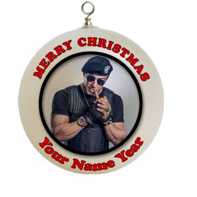 Personalized Sylvester Stallone Christmas Ornament Custom Gift #1
