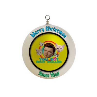 Personalized Rick Rolled Christmas Ornament Custom Gift #1