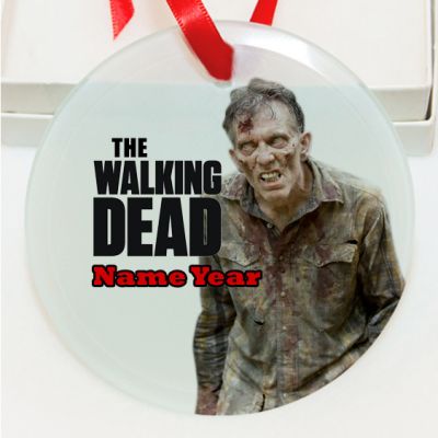 Personalized Walking Dead GLASS Ornament Custom Gift #1
