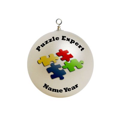 Personalized Puzzle Expert Ornament #1