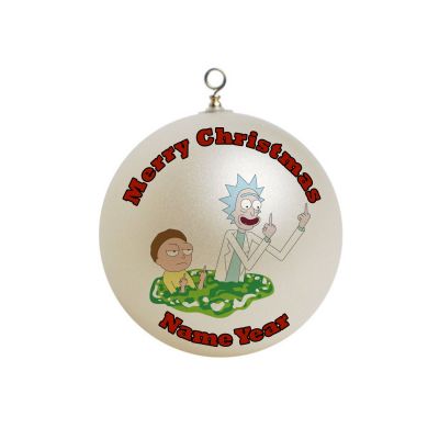 Personalized Rick and Mortie Christmas Ornament Custom Gift #1