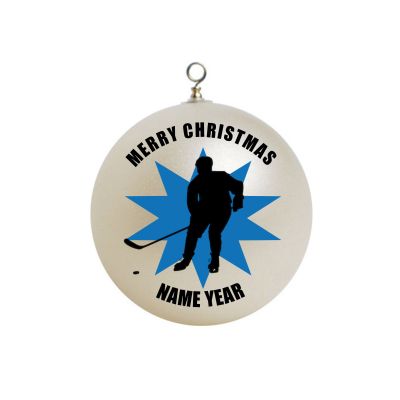 Personalized Hockey Player silhouette Ornament hockey 1
