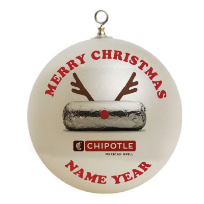 Personalized  Chipotle Burrito Christmas Ornament Custom Gift #1