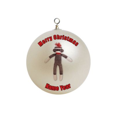 Personalized Sock Monkey Christmas Ornament # 1