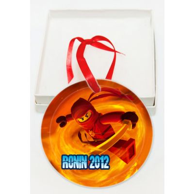 Personalized Ninjago Glass Christmas Ornament Custom Gift #1