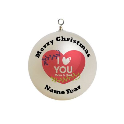 Personalized Mom and Dad Ornament Christmas 1