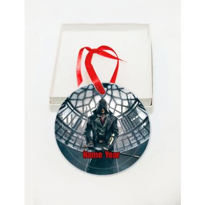 Personalized Assassin Creed GLASS Ornament Custom Gift #1