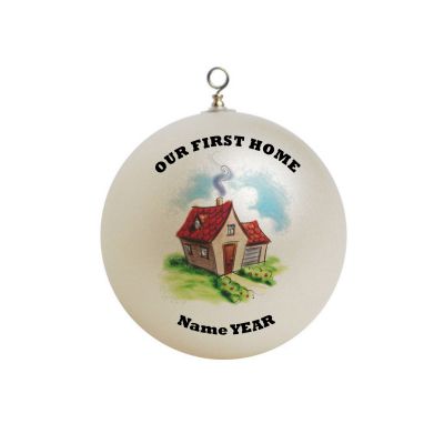 Personalized  Our First Home House Apartment Ornament Christmas 1