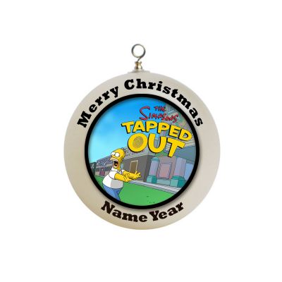 Personalized Tapped Out The Simpsons Christmas Ornament #1