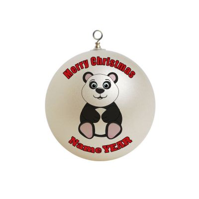 Personalized  Panda Bear Christmas Ornament Christmas 1